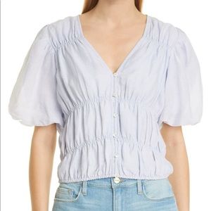 Frame Julianne puff sleeved top